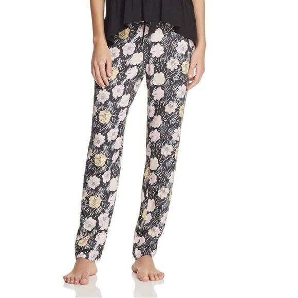 Josie Natori floral pajama pants size small loungewear cozy spring - Picture 1 of 8